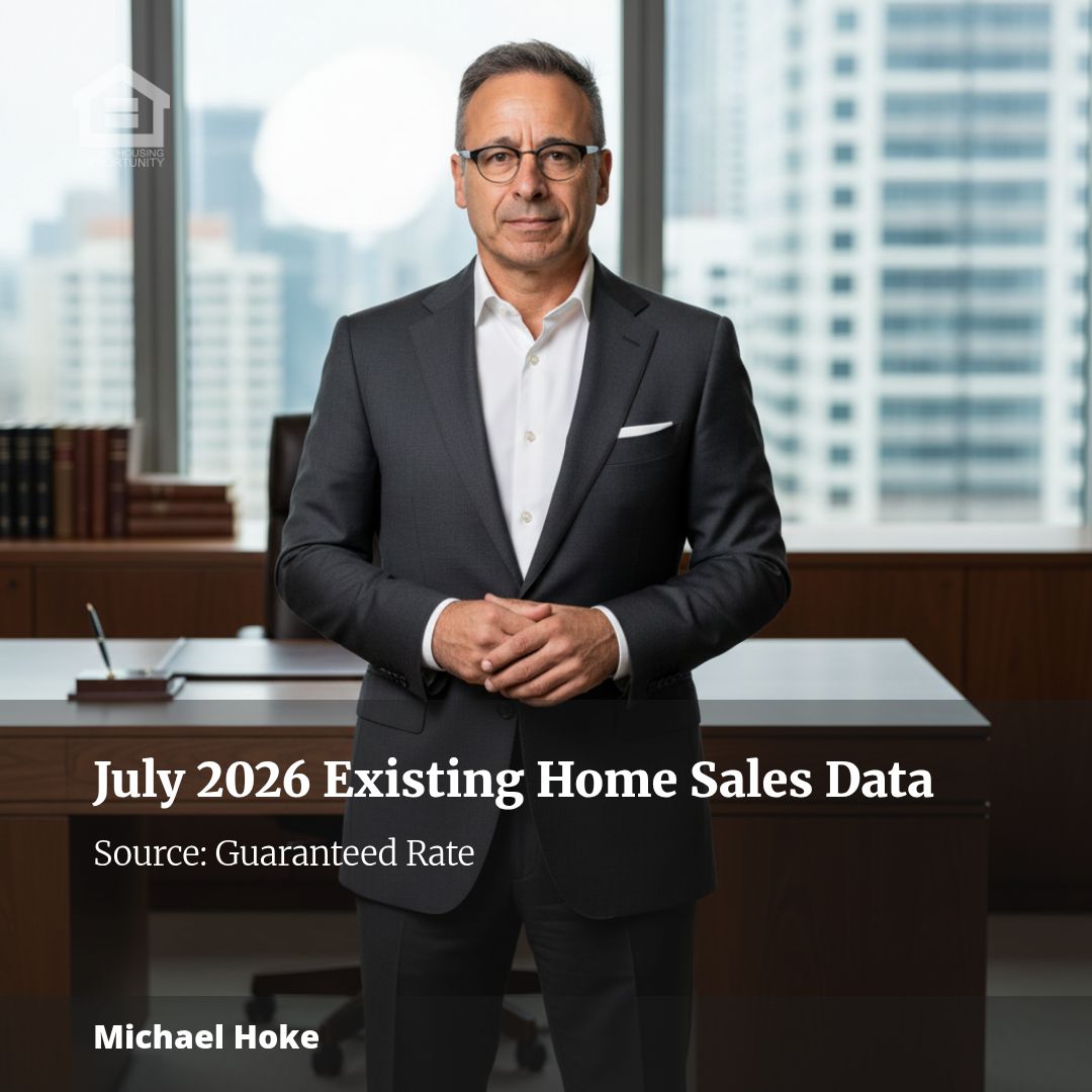 What did existing home sales look like in July 2026?
